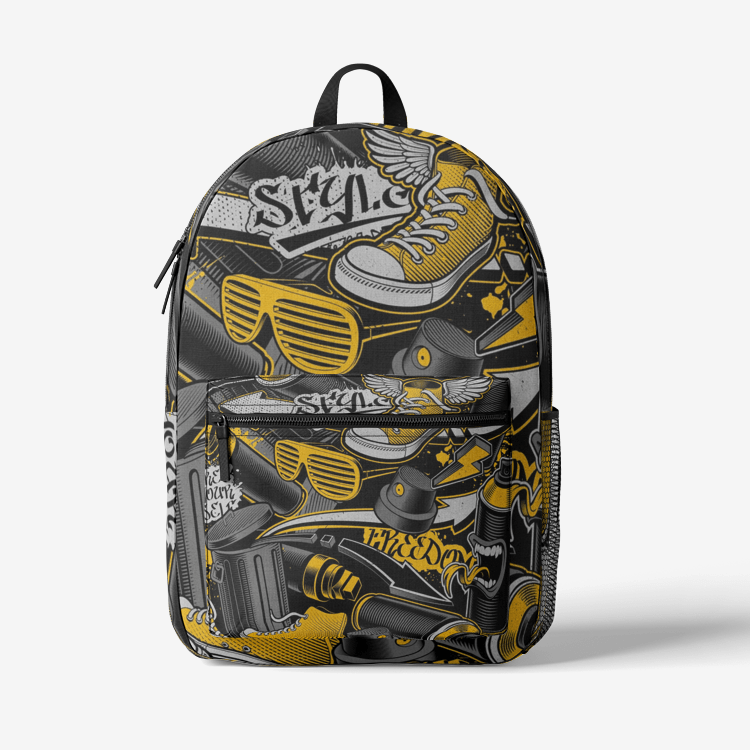 Retro Rucksack mit Grafiti - Mode, Schuhe & Taschen online kaufen - Koolo.de