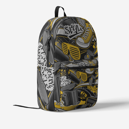 Retro Rucksack mit Grafiti - Mode, Schuhe & Taschen online kaufen - Koolo.de