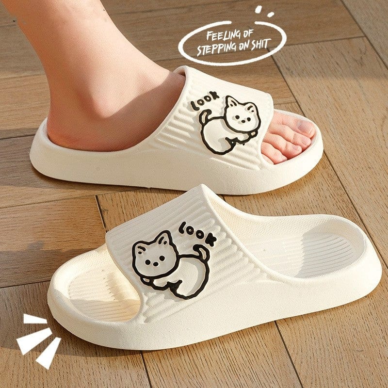 Cute Cat Slippers Summer Women Home Shoes Bath Thick Platform Non-Slip Slides Indoor Outdoor - Mode, Schuhe & Taschen online kaufen - Koolo.de